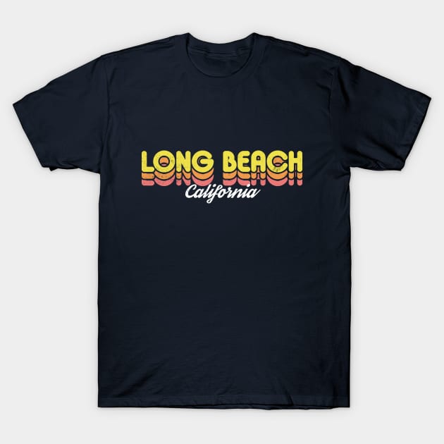 Retro Long Beach California T-Shirt by rojakdesigns